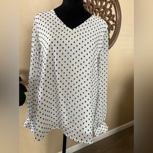 Banana Republic Black and White Polka Dot Blouse